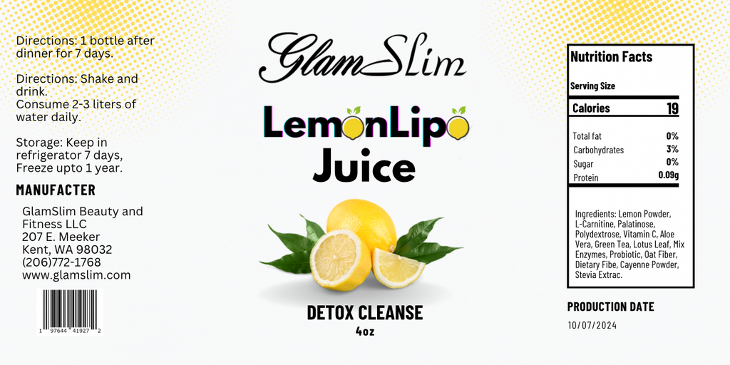 7 Lemon Lipo Juice, 7 Lemon Detox Tea 2-3 Day Free Shipping