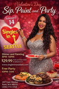 Valentine's Day Sip, Paint & Party Dinner